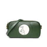 Vintage Leather Crossbody Bag Women Casual Shoulder Messenger Purse