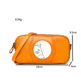 Vintage Leather Crossbody Bag Women Casual Shoulder Messenger Purse