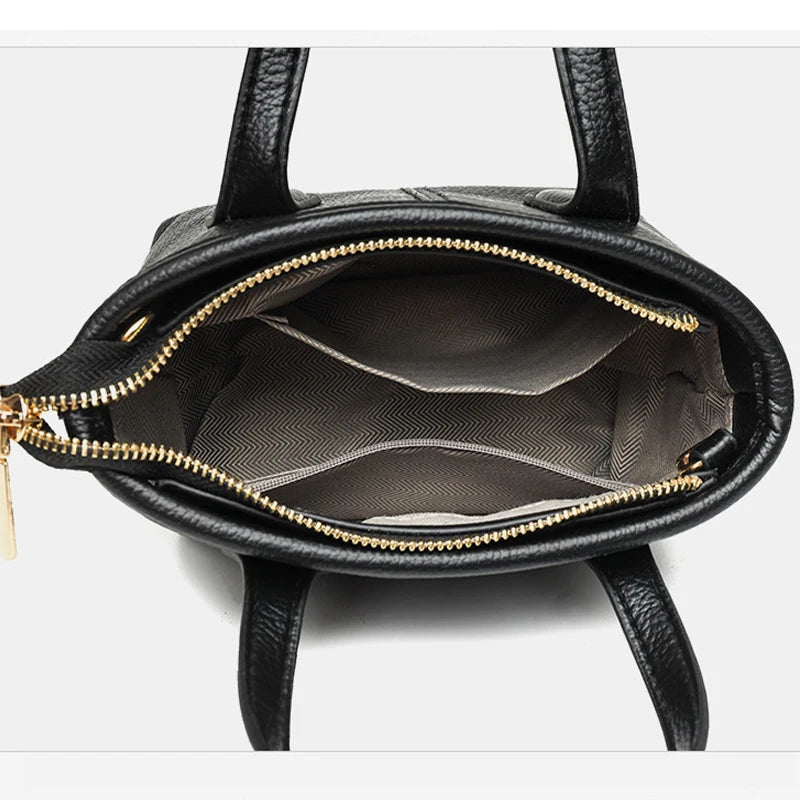 Leather Bucket Casual Vintage Tote Women's Shoulder Bag