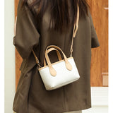 Leather Bucket Casual Vintage Tote Women's Shoulder Bag