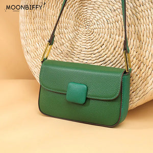 Leather Sling Purse Vintage Shoulder Messenger Bag