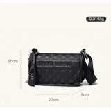 Plaid Letter Handbags Leather Vintage Tote Chain Shoulder Bags
