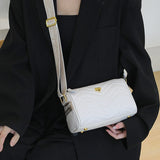 Quilted Leather Shoulder Bag Vintage Tote Girl Messenger Bags