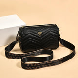 Quilted Leather Shoulder Bag Vintage Tote Girl Messenger Bags