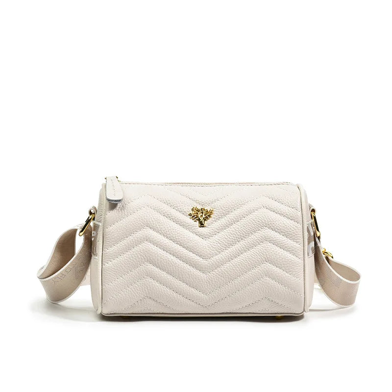 Quilted Leather Shoulder Bag Vintage Tote Girl Messenger Bags