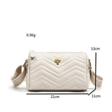 Quilted Leather Shoulder Bag Vintage Tote Girl Messenger Bags