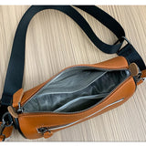 Vintage Tan Leather Sling Handbag for Women