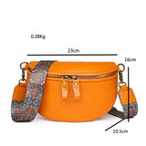 Vintage Leather Sling Saddle Bag Women's Messenger Handbag