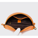 Vintage Leather Sling Saddle Bag Women's Messenger Handbag
