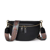 Vintage Leather Sling Saddle Bag Women's Messenger Handbag