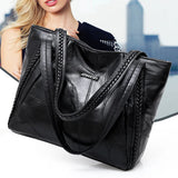 PU Leather Tote Messenger Bag Women Handbag Shoulder Bag