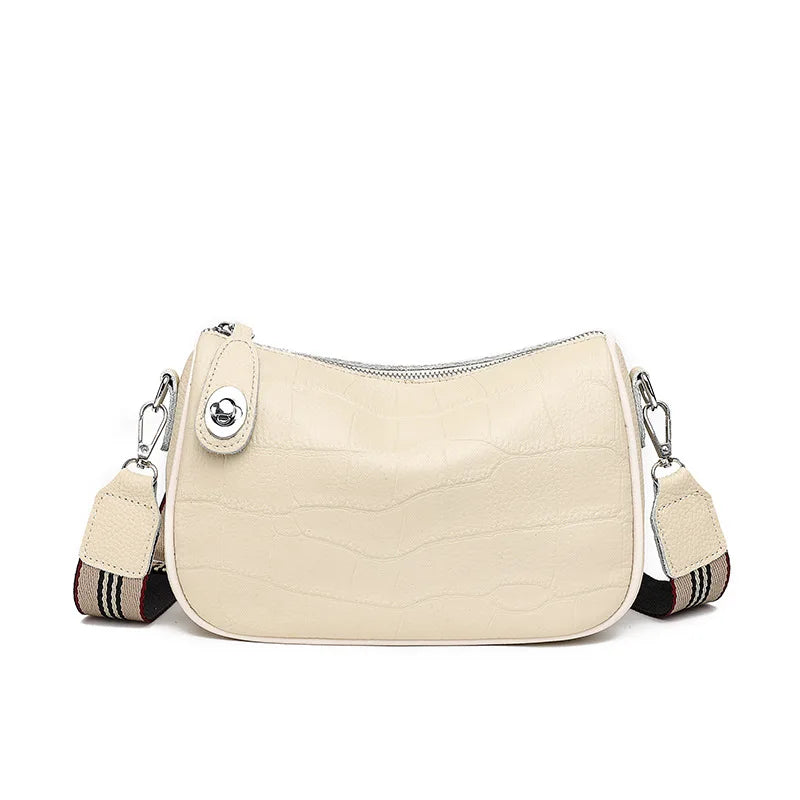 Stone Crossbody Handbags Leather Pillow Casual Vintage Shoulder Messenger Bags