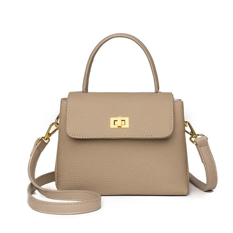 Vintage Leather Sling Sac Handbag - Casual Top Handle Tote
