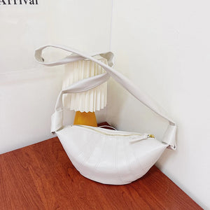 Soft Leather Lady Shoulder Bags Croissant Bag Waist Pack Summer Crossbody