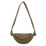 Soft Leather Lady Shoulder Bags Croissant Bag Waist Pack Summer Crossbody