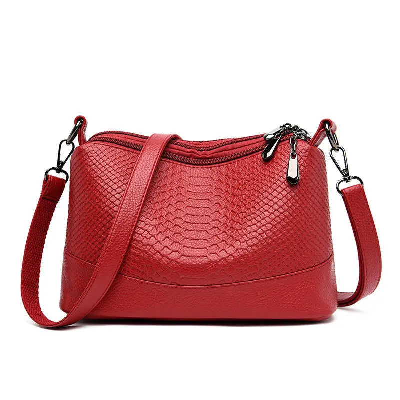 Soft Leather Shoulder Bag Casual Tote Messenger Vintage Handbag