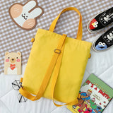 Canvas Shoulder Bag Bear Student Messenger Bag Zipper Handbags Tote Bag