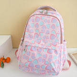Triangle Print Backpacks High School Student Flat Storage Bag