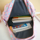 Triangle Print Backpacks High School Student Flat Storage Bag
