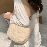 Underarm Bag Female Down Bag Solid Rhombic Lattice Large Capacity Crossbody