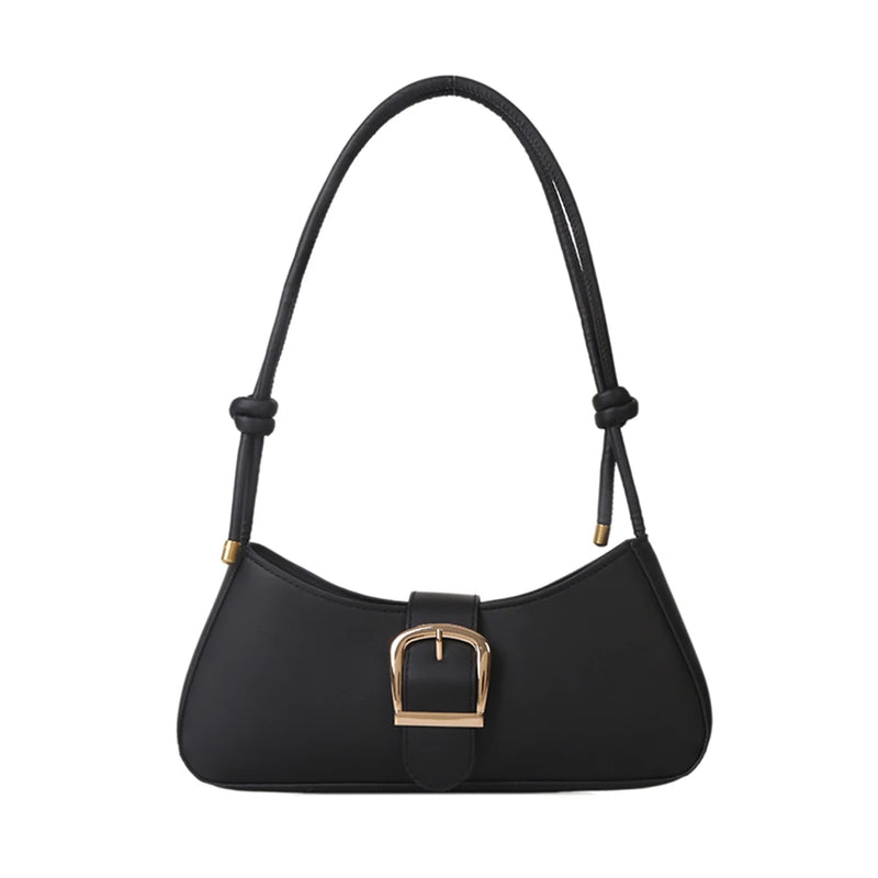 Casual Women Shoulder Bags Ladies PU Leather with Zipper Closure