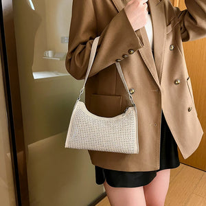 Diamonds Decoration Underarm Bag for Women Evening Shoulder Bag