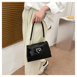Patent PU Leather Underarm Shoulder Bag for Women Totes Handbag