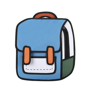 Unisex 2D Drawing Backpack School Bag for Teenagers Boys Girls