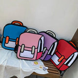 Unisex 2D Drawing Backpack School Bag for Teenagers Boys Girls