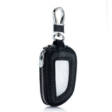 Leather Car Key Bag Organizer Zip Key Case