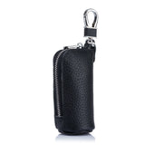 Leather Key Bag Zipper Keychain Auto Car Key Case