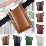 Unisex PU Leather Waist Belt Bag Cellphone Protection Case Fanny Pack