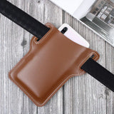 Unisex PU Leather Waist Belt Bag Cellphone Protection Case Fanny Pack