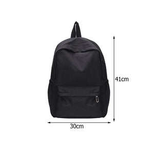 Unisex Nylon School Backpack Preppy Style Large Handbag