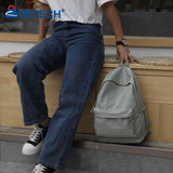 Unisex School Backpack Preppy Style Nylon Bag