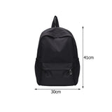 Unisex Nylon School Backpack Preppy Style Large Handbag