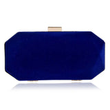 Small Red Velvet Clutch Bag with Shoulder Chain - Party Purse