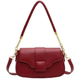 Red Crossbody Bag Women's Pu Leather Small Square Purse