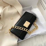 Crocodile Pattern Shoulder Purse Handbag for Women Vintage Style