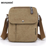 Vintage Canvas Travel Satchel Messenger Shoulder Bag