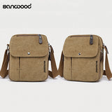 Vintage Canvas Travel Satchel Messenger Shoulder Bag