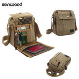 Vintage Canvas Travel Satchel Messenger Shoulder Bag