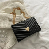 Vintage Chain Crossbody Bags for Women Solid Female Small Shoulder Bag Purse