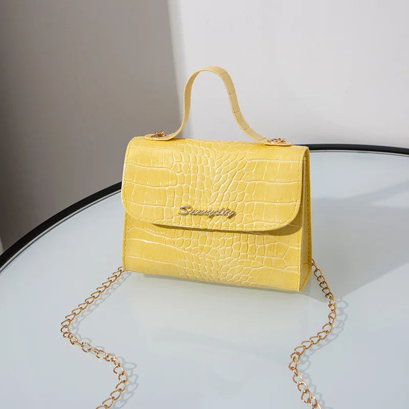 Vintage Crocodile Print Shoulder Crossbody Bags for Women