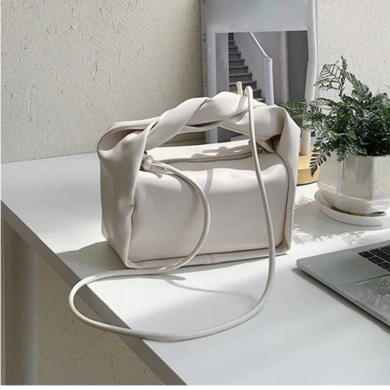 Vintage Green Crossbody Bag Women PU Leather Tote