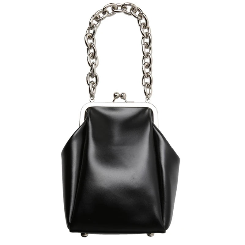 Vintage Chain Bag Women's Handbags Shell Lock Bags Lady PU