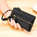Vintage Leather Wallet Key Holder Organizer