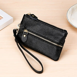 Vintage Leather Wallet Key Holder Organizer