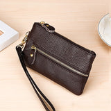 Vintage Leather Wallet Key Holder Organizer