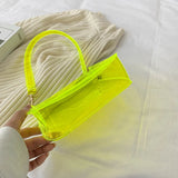 Vintage Jelly Clear Underarm Bag Women Shoulder Purse